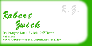 robert zwick business card